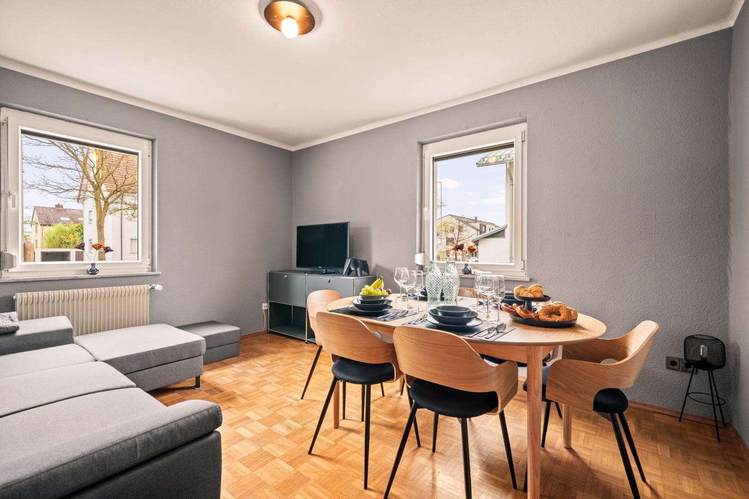Apartment Fuer Bis Zu 6 Personen Mit Terrasse Und Klima ฟรีดริชส์ฮาเฟน ภายนอก รูปภาพ